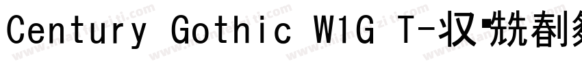 Century Gothic W1G T字体转换